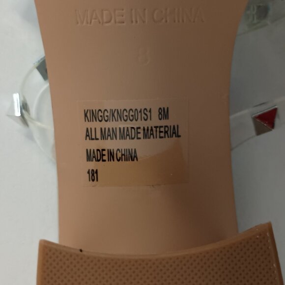 Steve Madden Studded Block Heel Clear Strappy Shoes Women’s Size 8M - Picture 10 of 12